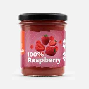 100% malina bez dodatku cukru z extra kawałkami owoców