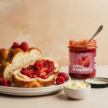 100% malina bez dodatku cukru z extra kawałkami owoców