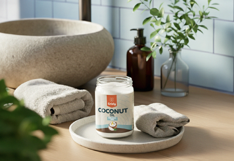 Olej kokosowy w łazience