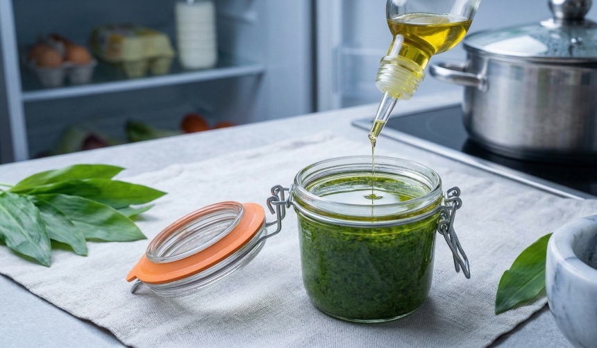 jak przechowywać pesto z czosnku niedźwiedziego Grizly