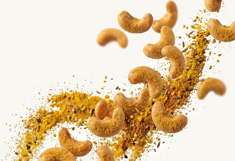 Prażone orzechy nerkowca z curry