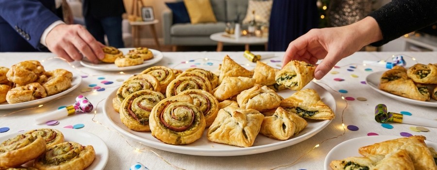 Słona przekąska – ślimaki z ciasta francuskiego – propozycja Sylwester z Grizly