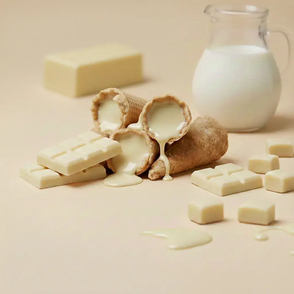 Mini rożki z białą czekoladą