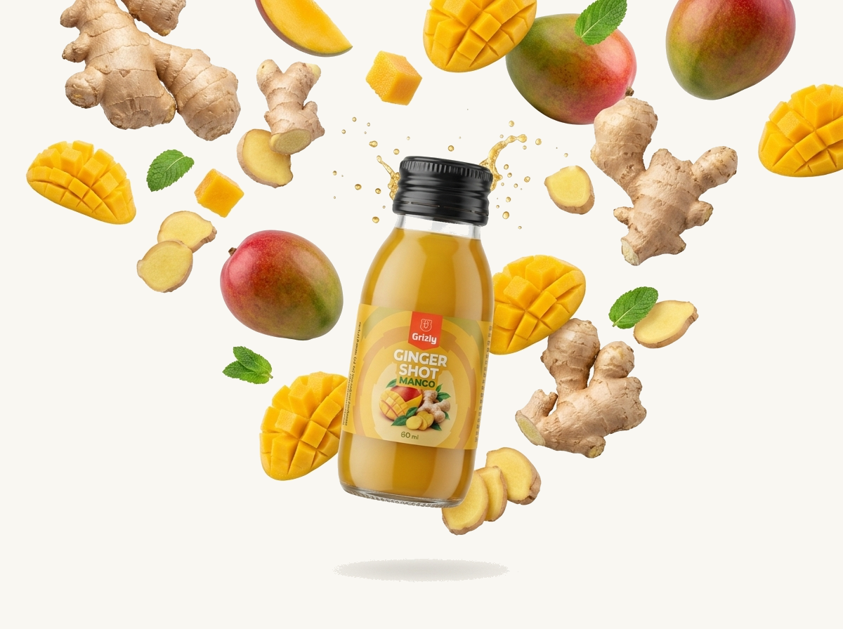 Szczegóły GRIZLY Ginger shot Mango