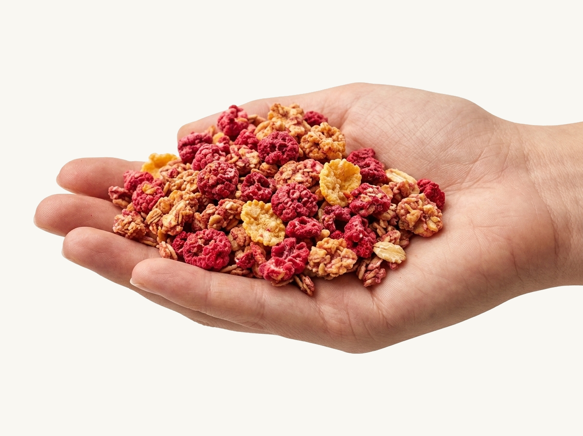granola w dłoni