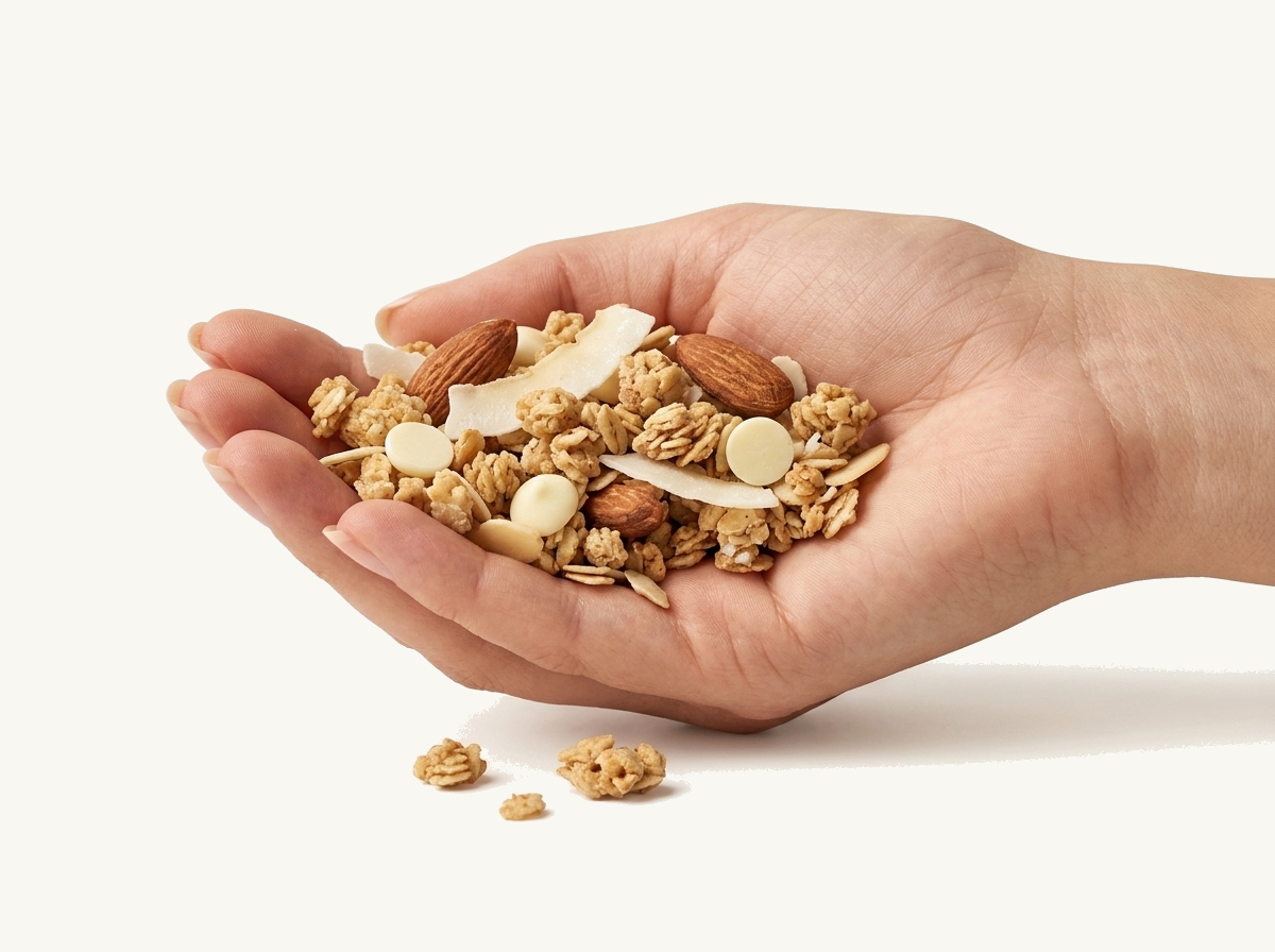 granola w ręku
