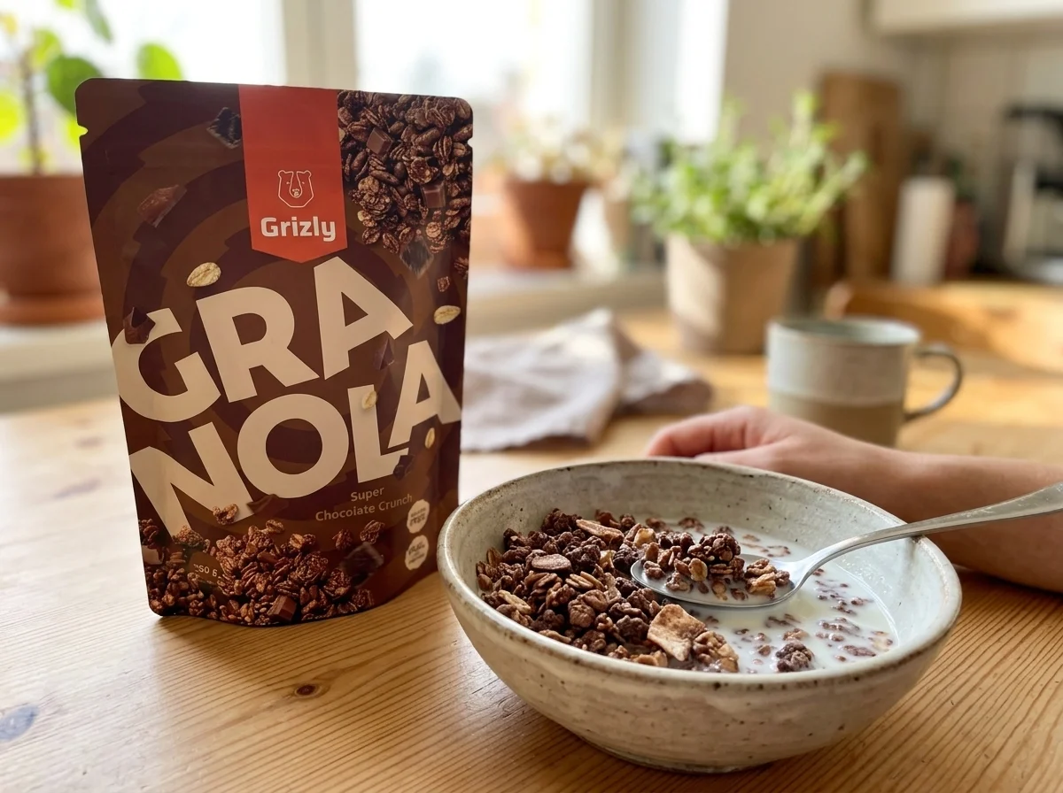 czekoladowa granola na śniadanie