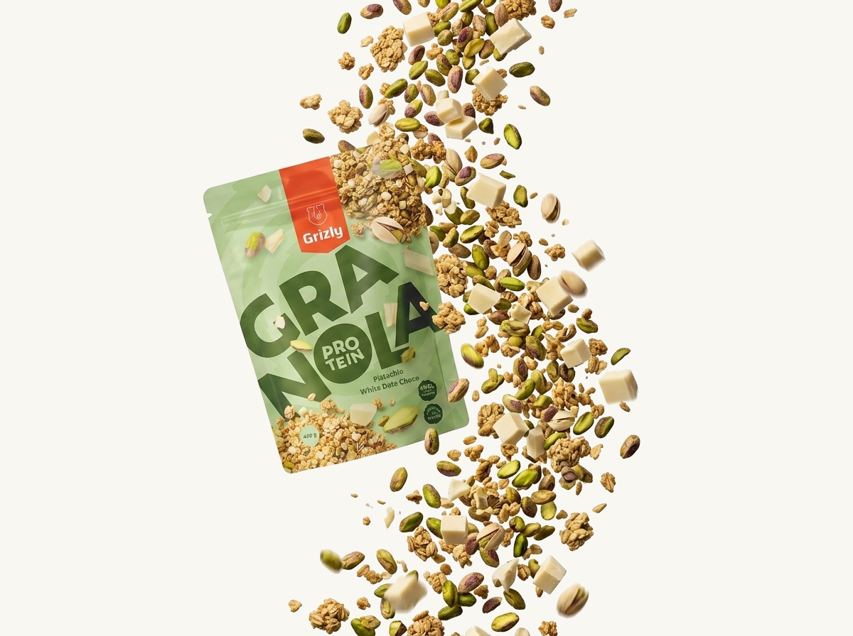 spadające pistacje i czekolada