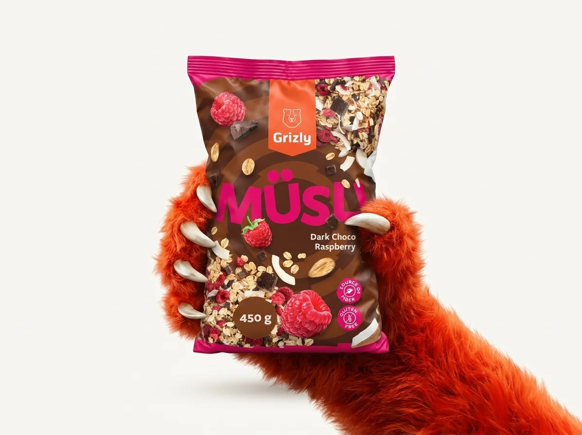 Grizly łapka z opakowaniem
