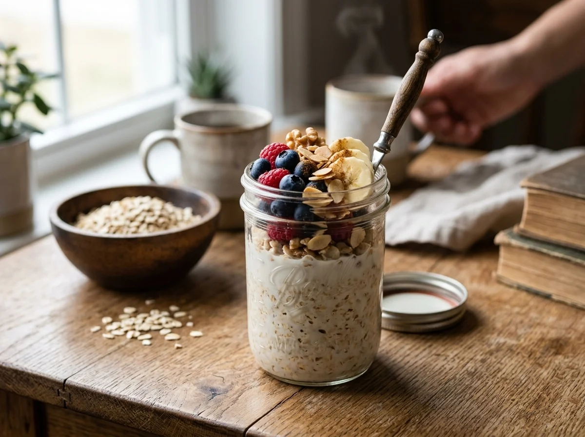 overnight oats w pojemniku
