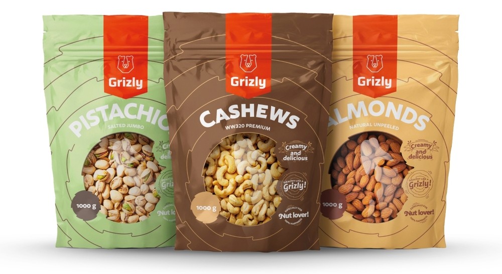 Orzechy nerkowce migdaly pistacje Grizly
