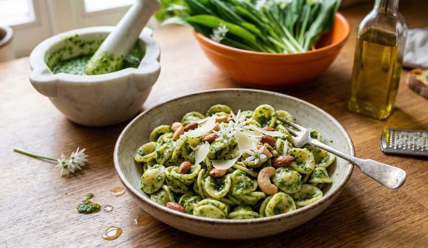 przepis pesto z czosnku niedźwiedziego Grizly