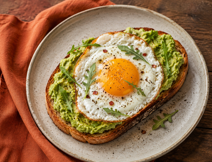 Toast z awokado z jajkiem sadzonym