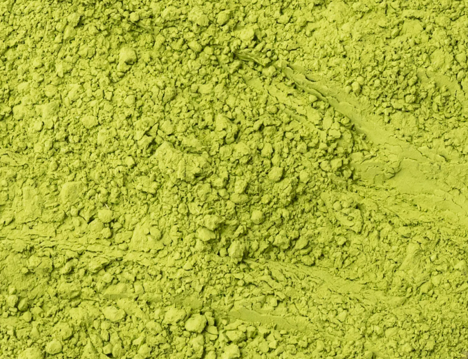 Szczegóły proszku matcha