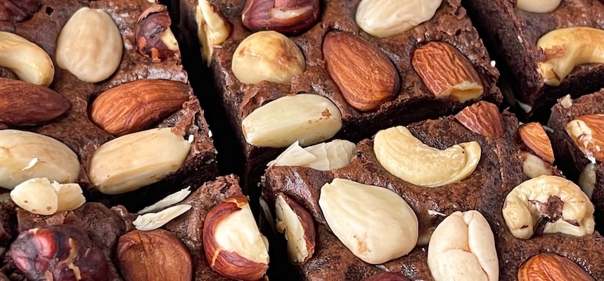Wegańskie orzechowe brownies