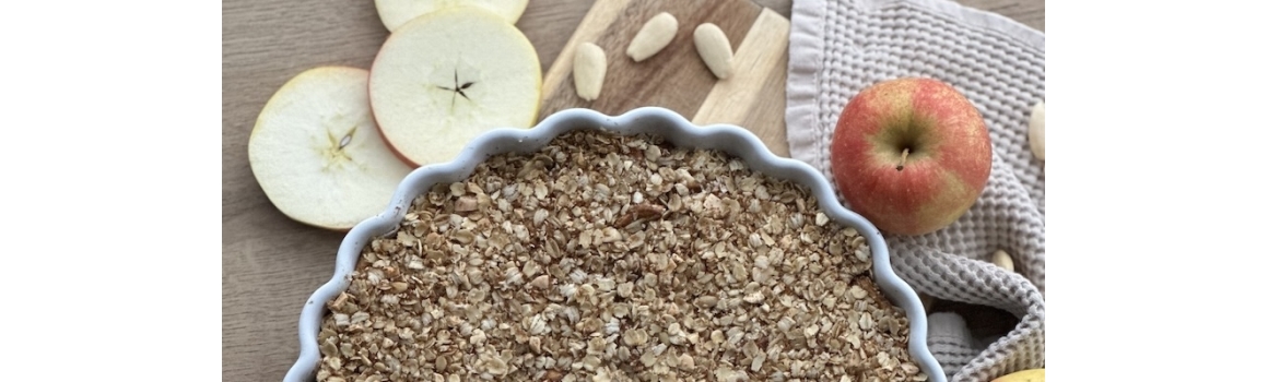 Zapiekane bezglutenowe płatki z jabłkami