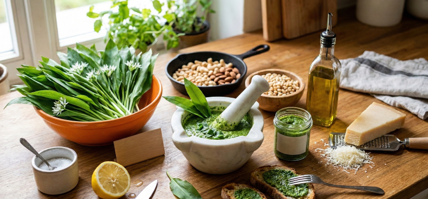 Pesto z czosnku niedźwiedziego: najlepszy domowy przepis krok po kroku