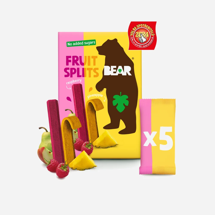 Bear Fruit Splits malina i ananas 5x20 g