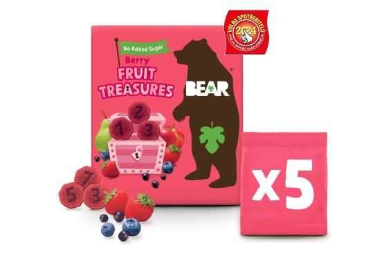 Bear Fruit Treasures Berry truskawka i borówka 5x20 g