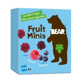 Bear Minis malina i borówka 5x20 g