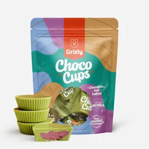 Choco Cups matcha z czekoladą & maliną