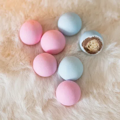 Chrupiące śnieżne kulki niebieskie