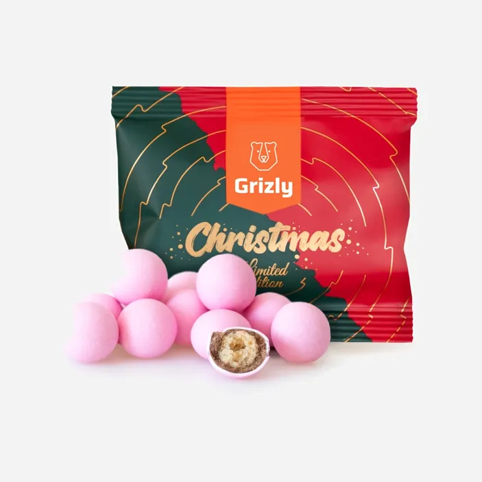 Chrupiące śnieżne kulki różowe