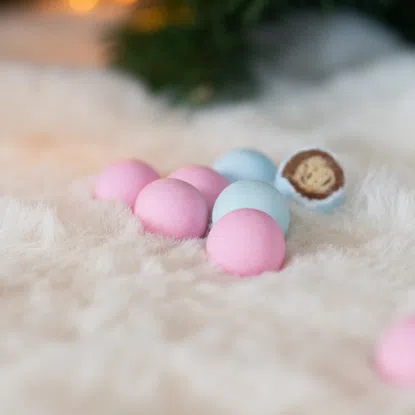 Chrupiące śnieżne kulki różowe