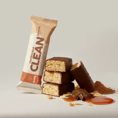 CLEAN Baton proteinowy o smaku karmelowym 6 x 55 g