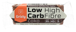 GRIZLY Baton Low carb z błonnikiem, czekolada 35 g