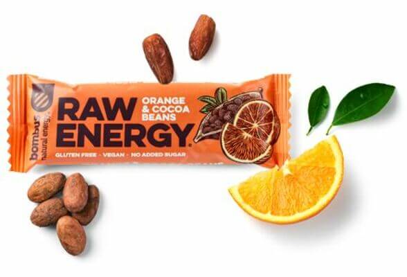 Bombus RAW energy pomarańcza i ziarna kakaowe 50 g