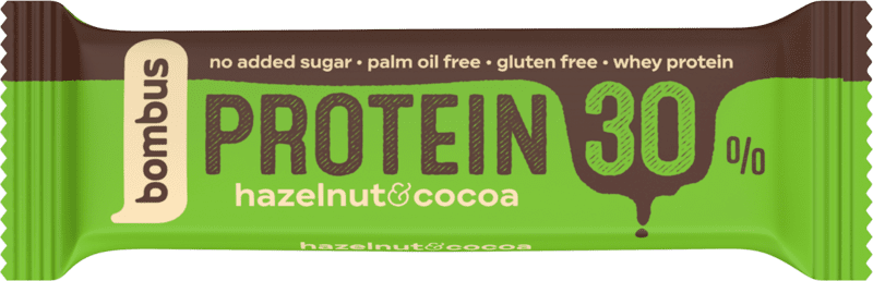Baton Bombus Protein 30% orzech laskowy i kakao 50 g