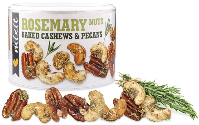 Mixit Rosemary Nuts - pieczone orzechy z rozmarynem i trawą cytrynową 150 g