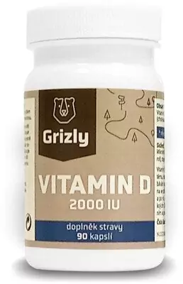 GRIZLY Vitamin D3 2000IU 90 kapsułek