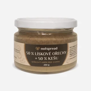 Dwukolorowe masło orzechowe i orzechy nerkowca