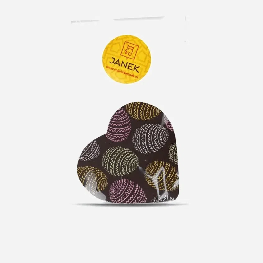 Gorzkie czekoladowe serduszko z wielkanocnym nadrukiem