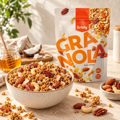 Granola orzechowa z miodem