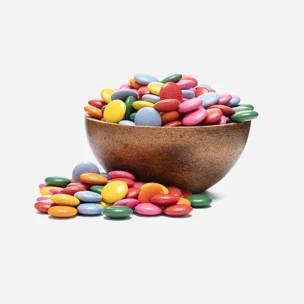 Lentilki z naturalnymi barwnikami