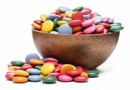 Lentilki z naturalnymi barwnikami