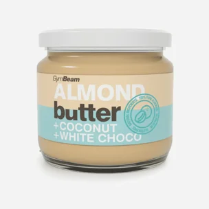 Mandlové máslo s kokosem a bílou čokoládou