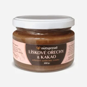 Masło orzechowe z orzechami laskowymi z kakao