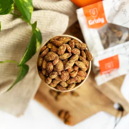 Migdały prażone solone o smaku musztardy