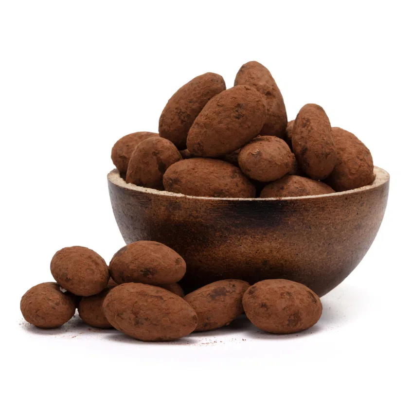 Migdały w gorzkiej czekoladzie i kakao