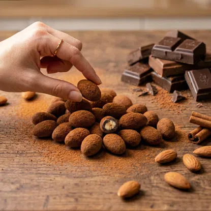 Migdały w mlecznej czekoladzie i cynamonie