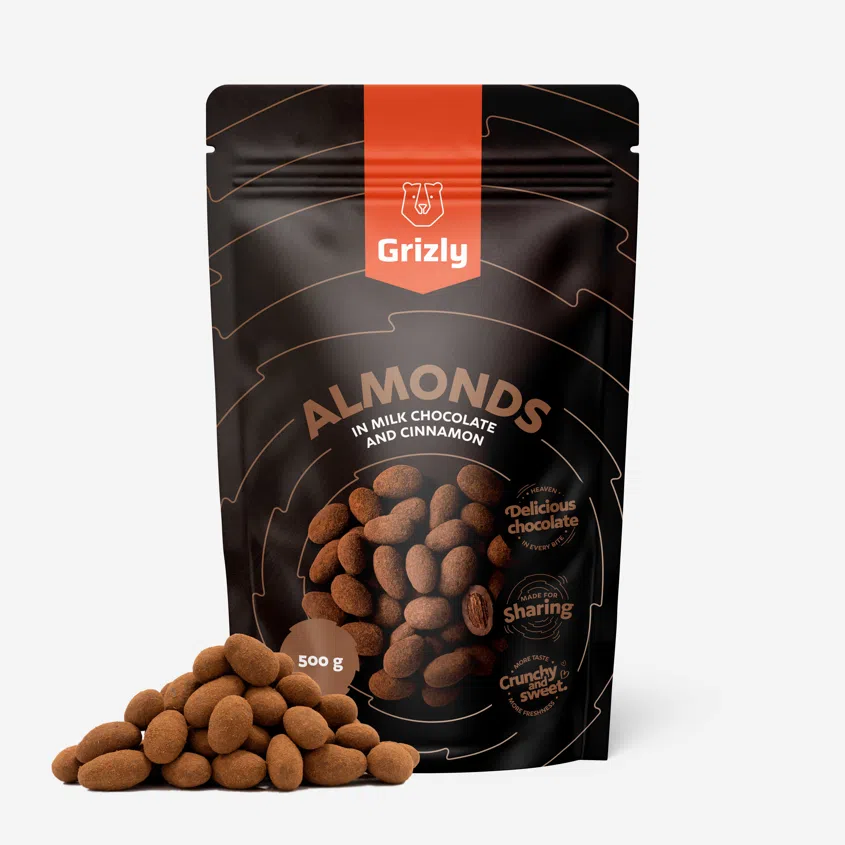 Migdały w mlecznej czekoladzie i cynamonie