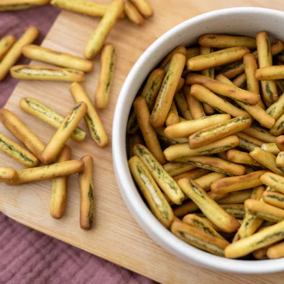 Mini Grissini bazylia czosnek