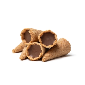 Mini rożki z czekoladą mleczną