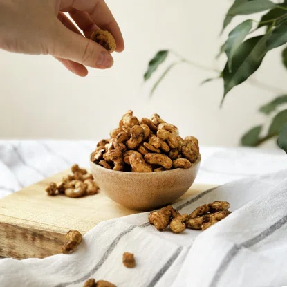 Orzechy nerkowca prażone ser i cebula