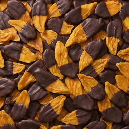 Plastry mango w polewie z gorzkiej czekolady