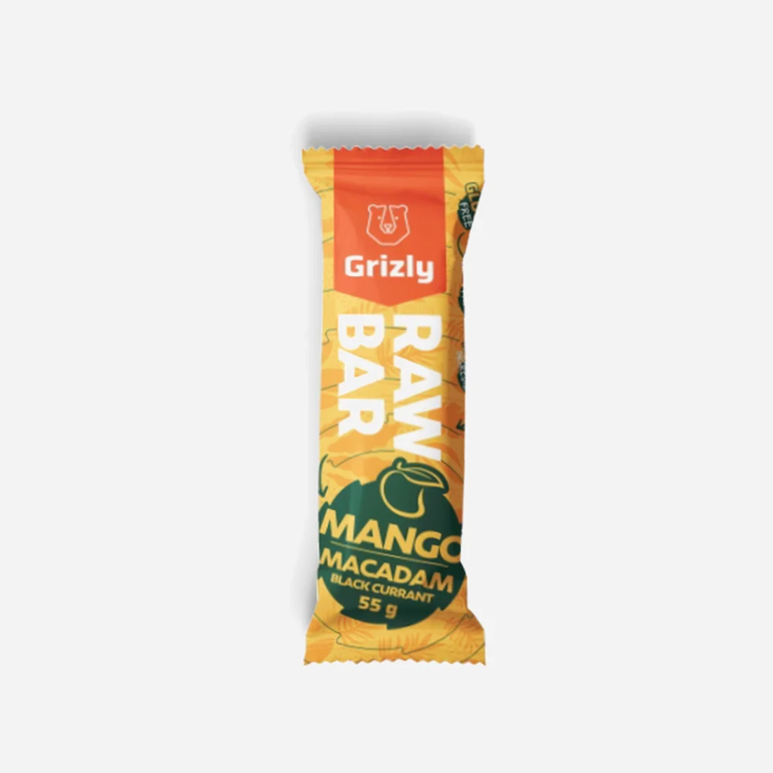 RAW Baton Mango-Orzechy Macadamia-Czarna Porzeczka